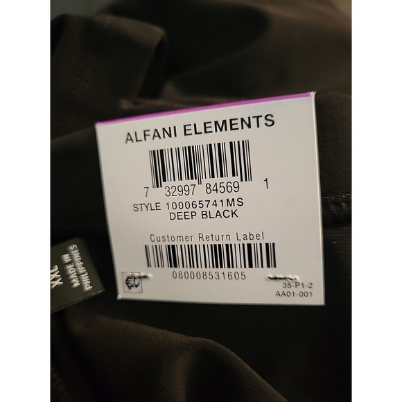 Alfani Elements Wide Leg Black XXL Long Pants Casual Comfort NWT - Picture 7 of 8